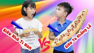 Bánh Mì HOT DOG Siêu To Khổng Lồ Và Em Bé Đua Đòi ♥ Min Min TV Minh Khoa