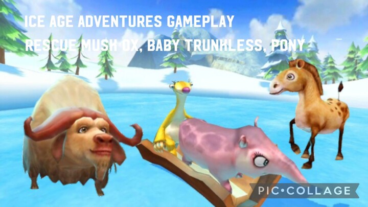 Ice Age Adventures: Rescue Musk Ox, Baby Trunkless, Pony