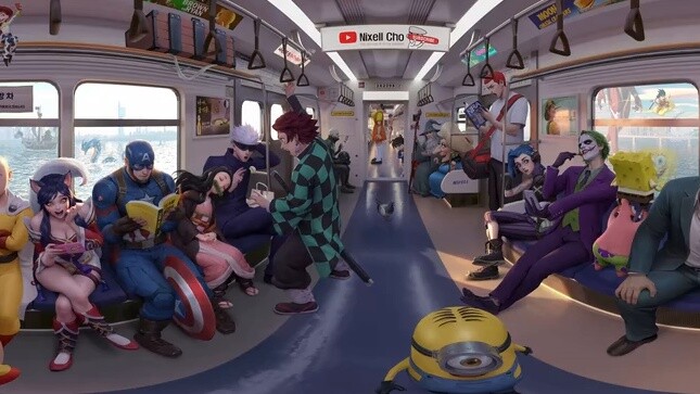 【4K 360° Panorama】Train Story➡️Popular IP All-Star Lineup