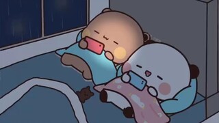 【熊猫一二】下雨的一个夜晚，一二布布晚安啦