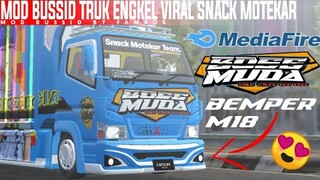 RILIS!! MOD BUSSID TRUK CANTER ENGKEL VIRAL SNACK MOTEKAR M18 FULL DETAIL+MODIF || BY FAM8OS