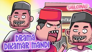 Drama saat antri ke kamar mandi