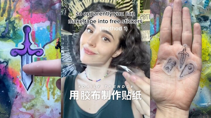 Fishing Game: Make Stickers with Transparent Tape