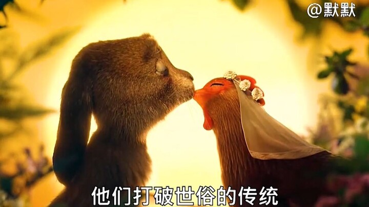 A male rabbit fell in love with a hen, and they ended up having a bunny-chicken hybrid baby.