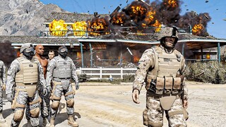 GTA 5 - ARMY🎖️Trevor vs O'Neil Brothers with His Army!(Army Destroys Meth Lab)