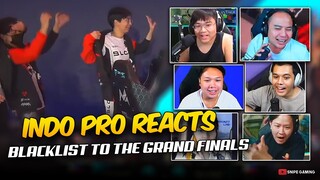 INDO PRO PLAYERS and STREAMERS REACTION to BLACKLIST vs ECHO in the Upper Bracket Finals 😮