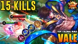 ONE COMBO ONE KILLS!! VALE BEST BUILD 2023 - MOBILE LEGENDS [ BUILD TOP 1 GLOBAL VALE ]