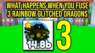 What Happens When You Fuse 3 Rainbow Glitched Dragon in Pet Simulator X