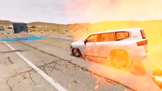 Flatbed Truck Mcqueen  _ Transportation with Truck - Pothole vs Car _441 - BeamN