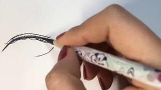 [Eyes drawing tutorial] hand-painted anime eyes and eyebrows that can be drawn by the handicapped pa