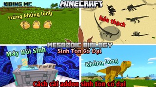 Cách Cài Addon Sinh Tồn Cổ Đại Nuôi Khủng Long Cho Mcpe 1.14 , 1.16 Siêu Hay 🦕🦖 | KIDING MC