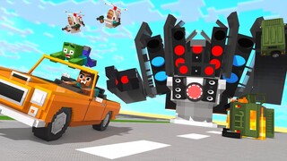 Monster School :  Gaint CameraMan x TvMan Save City From Skidibi Toilet - Minecraft Animation