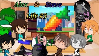 Monster School react to Alex & Steve Life #3