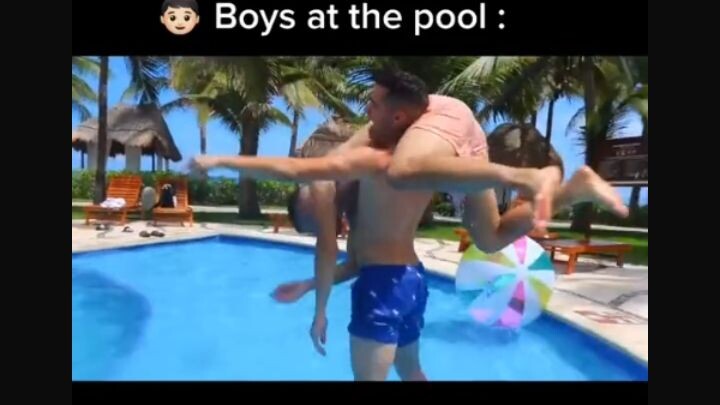 This is what boys do at the pool