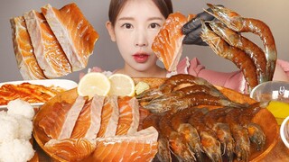 경찰 불러🚔 밥도둑 연어장 새우장 먹방 Soy Marinated Salmon & Shrimp [eating show]mukbang korean food