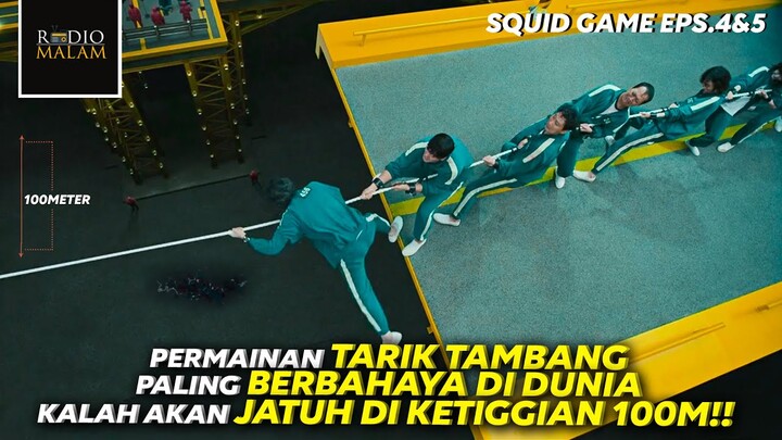 PERMAINAN TARIK TAMBANG VIRAL YANG TINGGINYA 100 METER - Alur SQUID GAME EP. 4 DAN EP. 5 (2021)