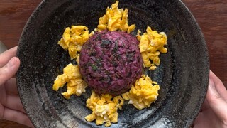 أرز مقلي رومانسي بالشمس الحمراء