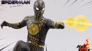 自带魔法特效？玩具出的比电影快的Hot Toys《蜘蛛侠.英雄无归》黑金战衣小虫值得买吗？【涛哥测评】