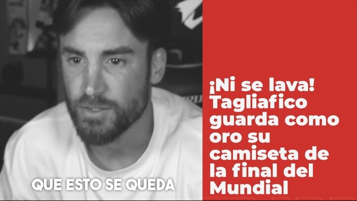 Nicolás Tagliafico mostró la camiseta que utilizó en la final del Mundial