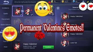 Tutorial How to Get Free Valentine's Emote Mobile Legend