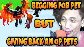 Begging For Pet But Giving Back An OP Pets | Pet Simulator X Glitch Update | Roblox Tagalog 2022