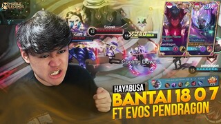 Hayabusa Jungler Tier SSS OP Banget 18 0 7 with EVOS Pendragon - Mobile Legends