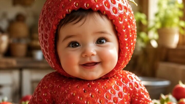 🍓👶 The Cutest Strawberry Baby Ever! 😍 | Wait for the First Bite! 🍓