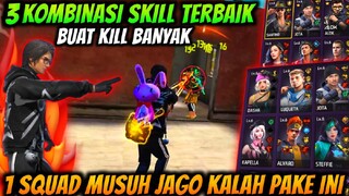 3 KOMBINASI SKILL KARAKTER FREE FIRE TERBAIK BUAT KILL BANYAK #bestofbest