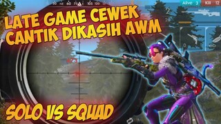 SOLO VS SQUAD DAPAT AWM DI LATE GAME APA JADINYA|| FREE FIRE