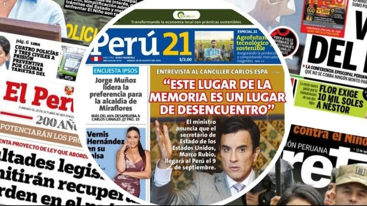 PORTADA DE DIARIOS DEL PERU