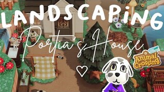 LANDSCAPING VILLAGER HOMES: SPEED BUILD PT 7// ANIMAL CROSSING NEW HORIZONS