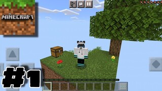 Minecraft PE Skyblock Survival Gameplay Walkthrough Part 1