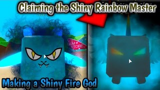 🔥Making a SHINY Fire God & Claiming the SHINY Rainbow Master in Bubblegum Simulator! (Roblox)