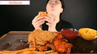 Burger gà part 3 #mukbang