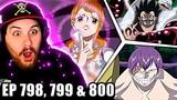 Sweet General Cracker vs Luffy | One Piece REACTION Episode 798, 799 & 800