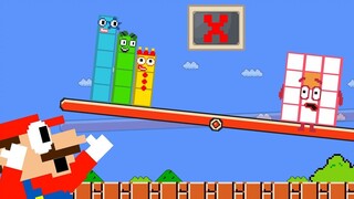 Mario vs the Giant Numberblocks ผสมระดับเขาวงกต - เรียนรู้ที่จะนับ แอนิเมชั่นเกม