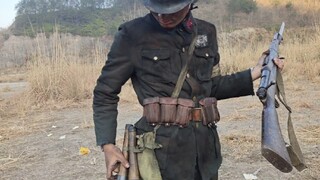 I was filming a scene where I played a soldier of the National Army. All I was given were German-sty