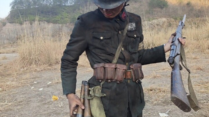 I was filming a scene where I played a soldier of the National Army. All I was given were German-sty