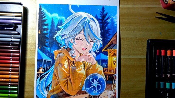 Cara Menggambar Furina Character | Anime Drawing - DrawNime