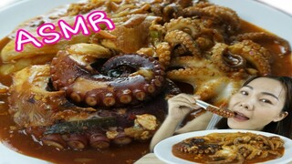 ASMR  EATING KOREAN SEAFOOD NOODLES / มาม่าเกาหลี ซีฟู๊ด No Talking