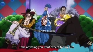 Mihawk & Crocodile Threatens Buggy