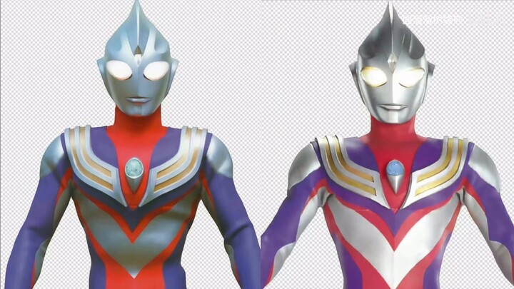Ultraman is both light and human: the model of Tiga from the show