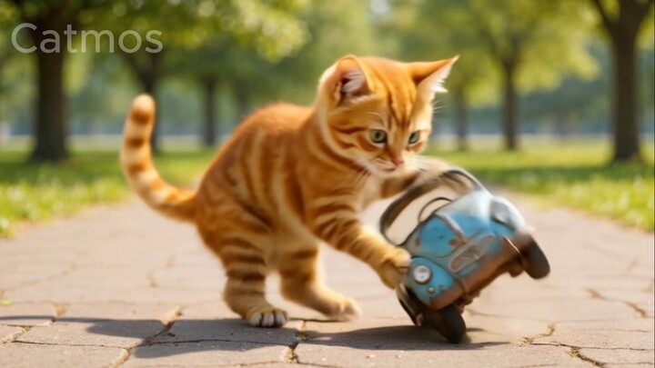 Kitten Bullied for His Old Car Until His Loving Mama Cat Works at a Café to Buy