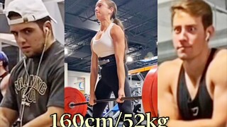 Khi một anh chàng tập thể hình nhìn thấy một cô gái nhỏ nhắn đang nâng tạ nặng...