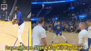 Green,Curry and Klay Will Play Tonight 🔥