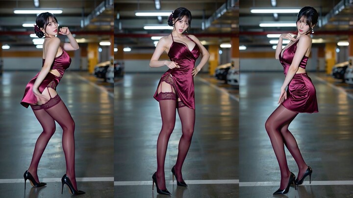 【Wine-Red Married Woman】Sticky Cover Dance ❤ Vertical Screen ~ Flirty & Full of Contrast ~
