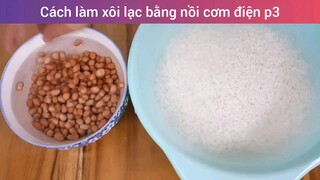 Làm xôi lạc bằng nồi cơm điện p3