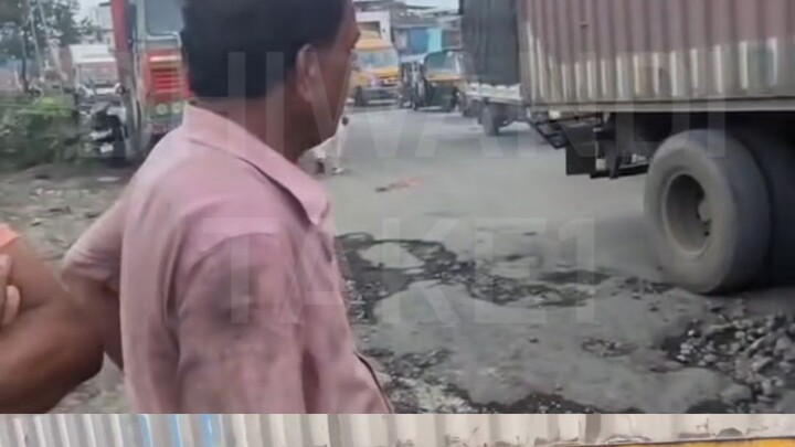 घंटों फंसा रहा ट्रक! टायर नदी नाके का रास्ता खराब, ड्राइवर ने बताई पूरी परेशानी
