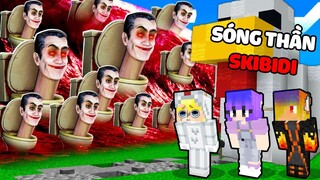 TÔ GÀ THỬ THÁCH 24H THOÁT KHỎI SÓNG THẦN SKIBIDI TOILET TRONG MINECRAFT*SÓNG THẦN QUÁI VẬT BỒN CẦU