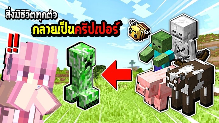 มายคราฟจะเป็นยังไงถ้าMobsทุกตัวในเกมมายคราฟกลายเป็นครีปเปอร์ - Minecraft